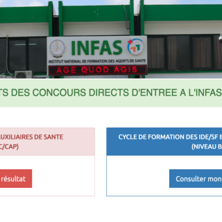 INFAS 2026-2027 Voici où consulter les résultats des concours directs INFAS ci